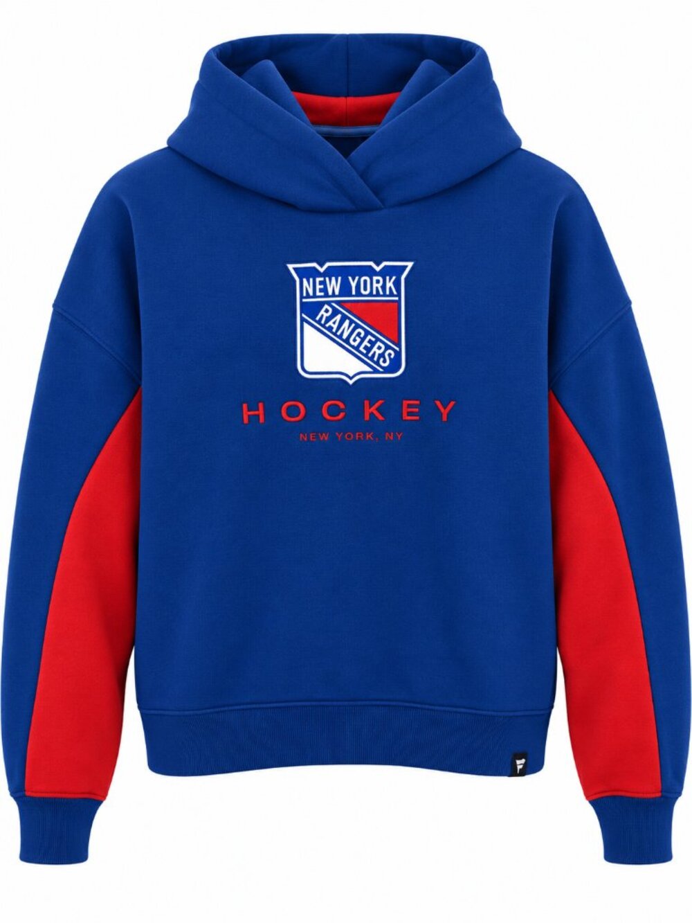 New York Rangers Fanatics Back Check Cropped Hoodie Women's L Royal NHL NWT